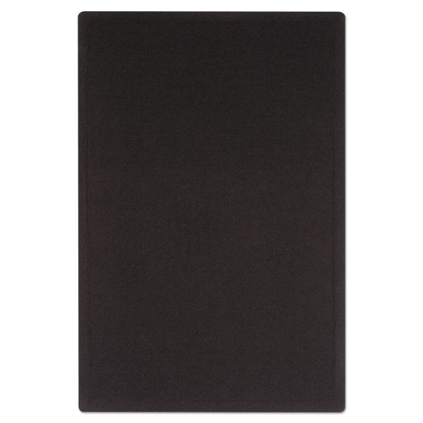 Quartet Oval Office Fabric Bulletin Board, 36 X 24, Black Surface