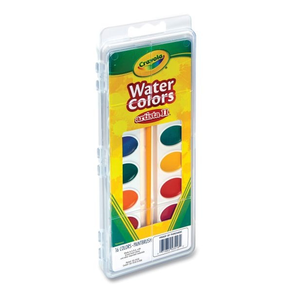 Crayola Watercolor Mixing Set, 7 Assorted Colors, Palette Tray