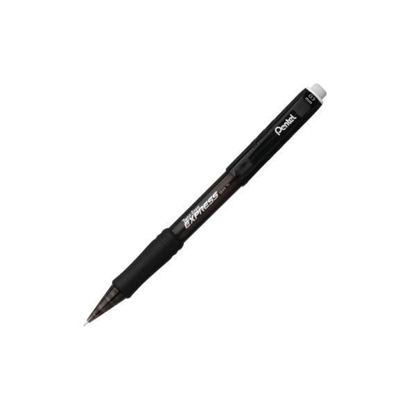 Pentel Twist-Erase Express Mechanical Pencil, 0.9 Mm, Hb (#2), Black Lead, Black Barrel, Dozen