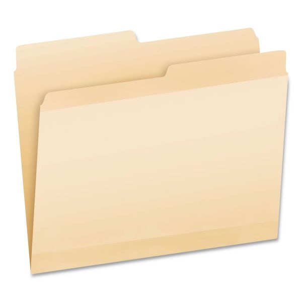 Pendaflex Poly Reinforced File Folder, 1/2-Cut Tabs: Assorted, Letter Size, Manila, 24/Pack