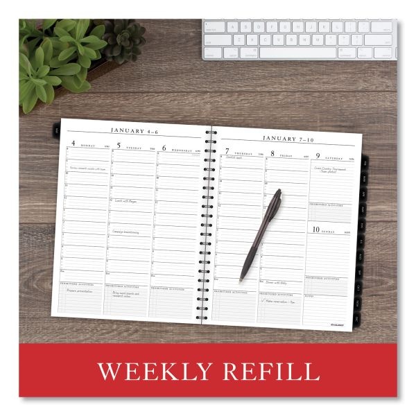 At-A-Glance Executive Weekly/Monthly Planner Refill With 15-Minute Appointments, 11 X 8.25, White Sheets, 12-Month (Jan To Dec): 2024