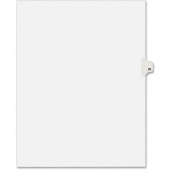 Avery Allstate-Style 30% Recycled Collated Legal Exhibit Dividers, 8 1/2" X 11", White Dividers/White Tabs, 85, Pack Of 25 Tabs