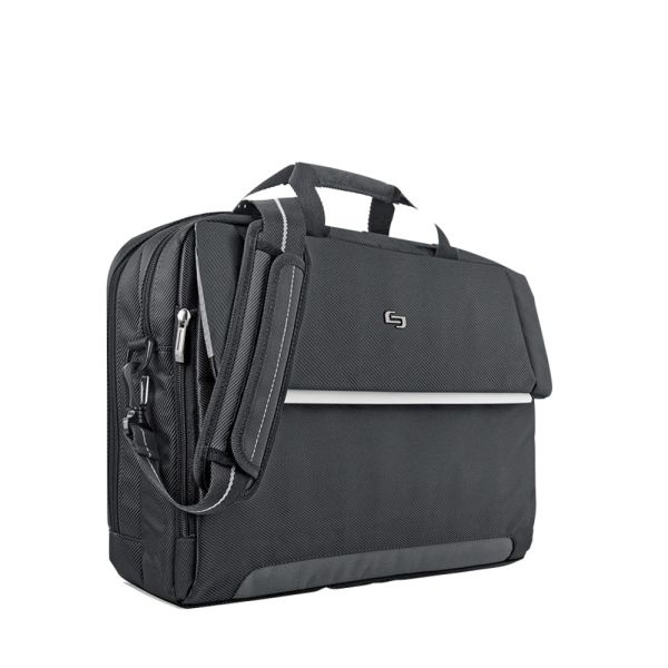 Solo New York Chrysler Briefcase For 17.3" Laptops, Black