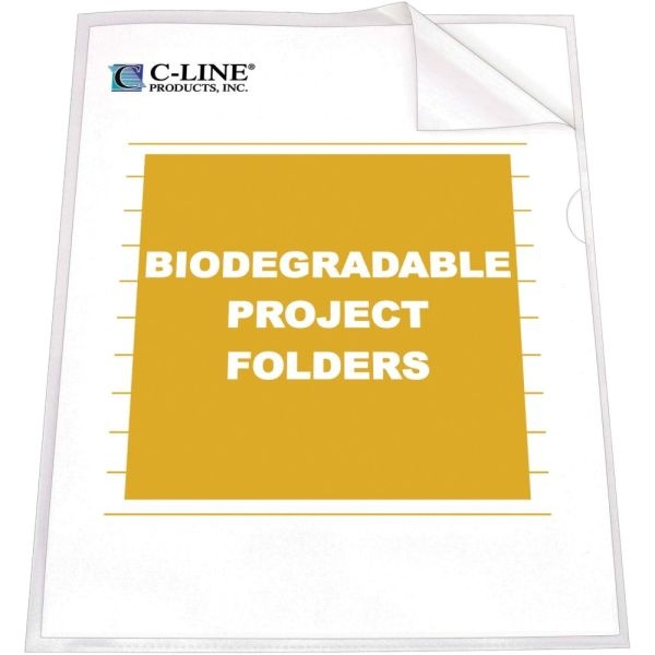 C-Line Project Folders, Letter Size, Clear, Box Of 25