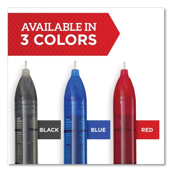 Sharpie Roller Professional Design Roller Ball Pen, Stick, Fine 0.5 Mm, Blue Ink, Black/Blue Barrel, Dozen