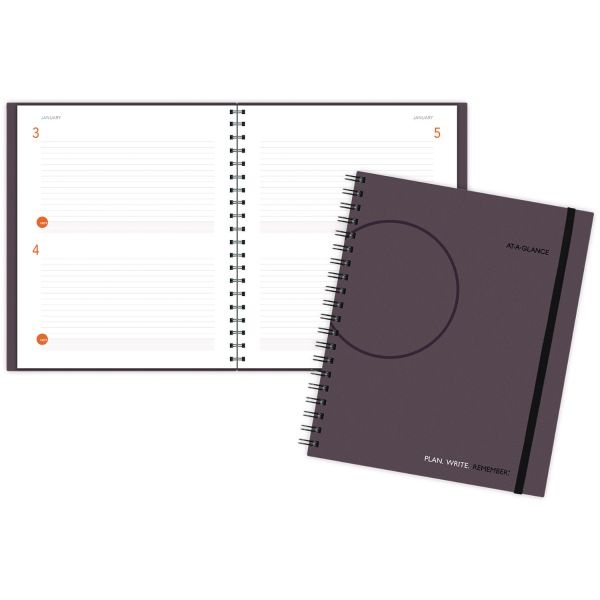At-A-Glance Plan. Write. Remember. Planning Notebook Two Days Per Page , 11 X 8.38, Gray Cover, Undated