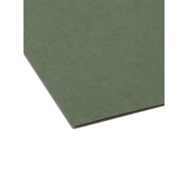Smead Premium-Quality Hanging Folders, Without Tabs, Legal Size, Standard Green, Pack Of 25