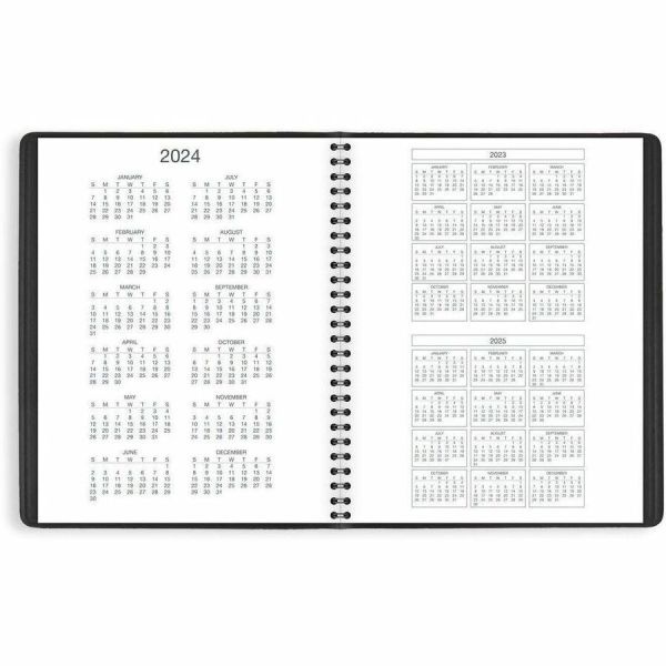 At-A-Glance Weekly Vertical-Column Appointment Book Ruled For Hourly Appointments, 8.75 X 7, Black Cover, 13-Month (Jan-Jan): 2024-2025