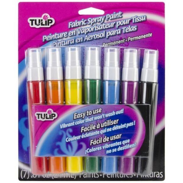 Tulip Fabric Spray Paint Mini Pack .81Oz 7/Pkg