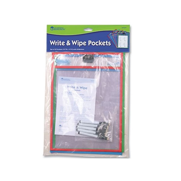 Learning Resources Write-And-Wipe Pockets