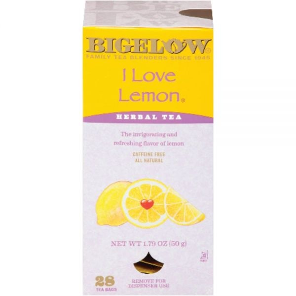Bigelow I Love Lemon Tea Bags, Box Of 28