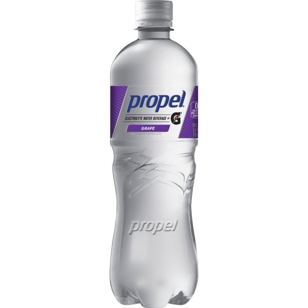 Propel Zero Fitness Bottled Water, Grape Flavor, 24 Oz Bottles, 12 Bottles/Carton