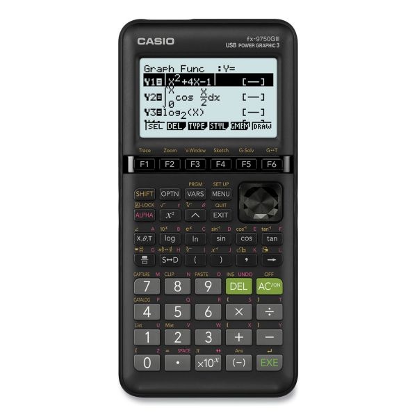 Casio Fx-9750Giii 3Rd Edition Graphing Calculator, 21-Digit Lcd, Black