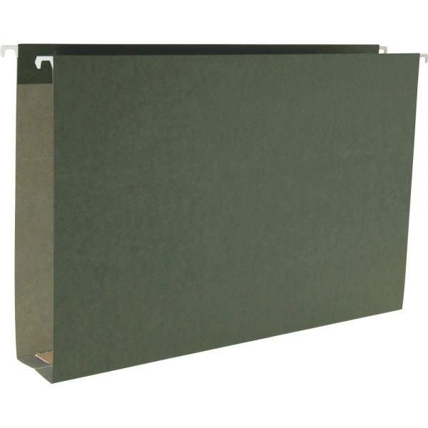 Smead Box Bottom Hanging File Folders, 2" Capacity, Legal Size, Standard Green, 25/Box