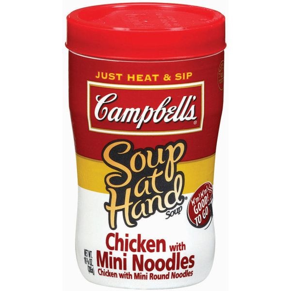 Campbell's Soup At Hand, Chicken With Mini Noodles, 10.75 Oz, Box Of 8