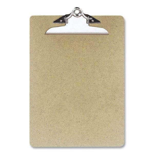 Officemate Recycled Hardboard Clipboard, 1" Clip Capacity, Holds 8.5 X 11 Sheets, Brown, 3/Pack