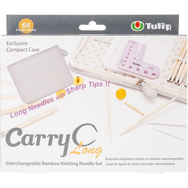 Carry C Interchangeable Bamboo Knitting Needle Long Set