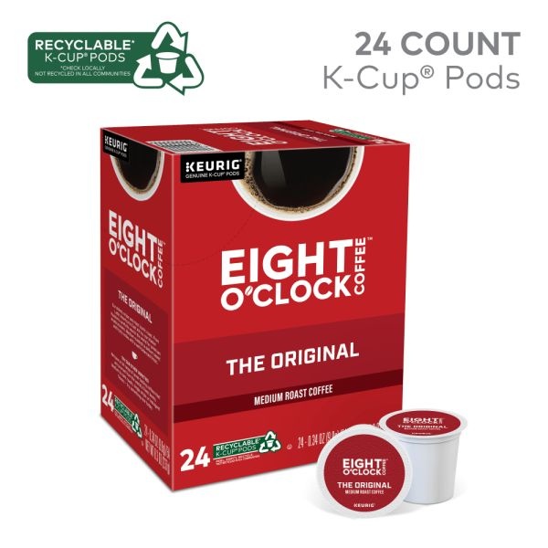 Eight O'clock Coffee K-Cups, Original, Medium Roast, 24 K-Cups