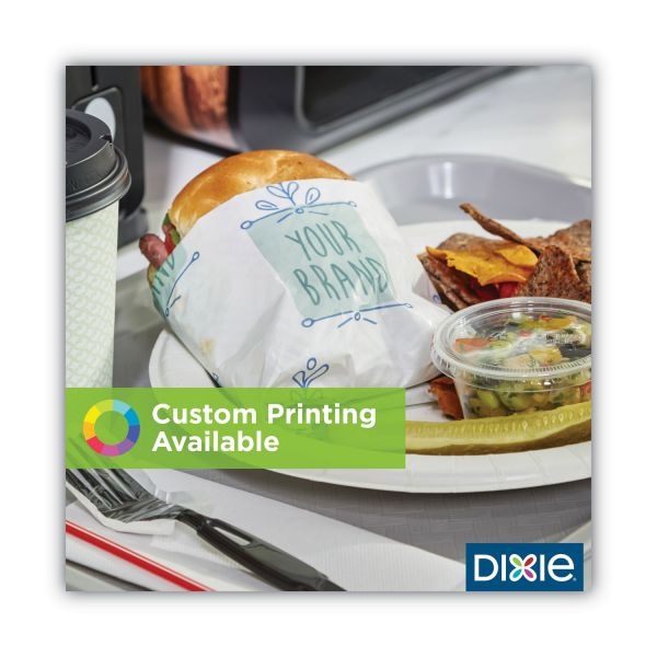 Dixie All-Purpose Food Wrap, Dry Wax Paper, 12 X 12, White, 1,000/Carton