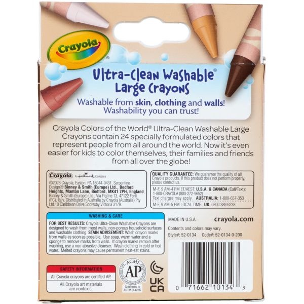 Crayola Ultra-Clean Washabe Large Crayons