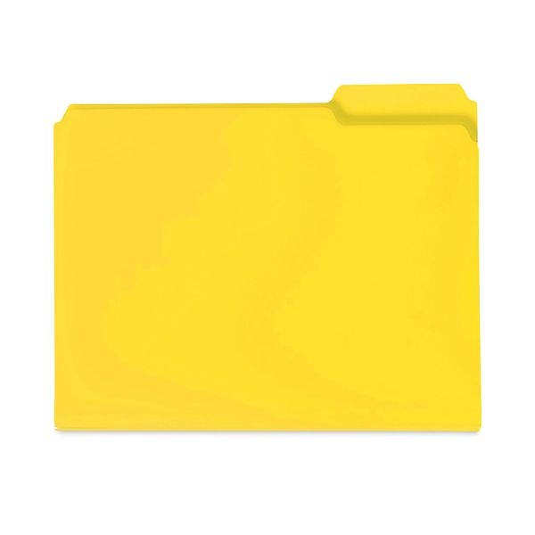 Smead Inn Dura File Folders, Letter Size, 1/3 Cut, Yellow, Box Of 24