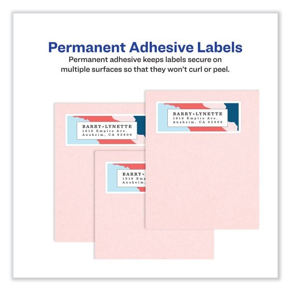 Avery White Shipping Labels, Sure Feed, 3-1/3" X 4" , 120 Labels (8254)