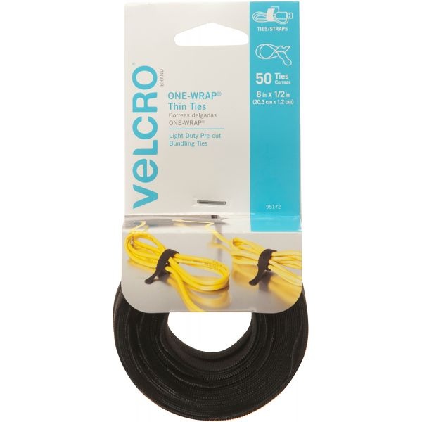 Velcro(R) Brand One-Wrap(R) Light Duty Ties .5X8 50/Pkg