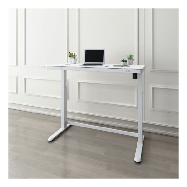 Electric Height-Adjustable Standing Desk, 48" White
