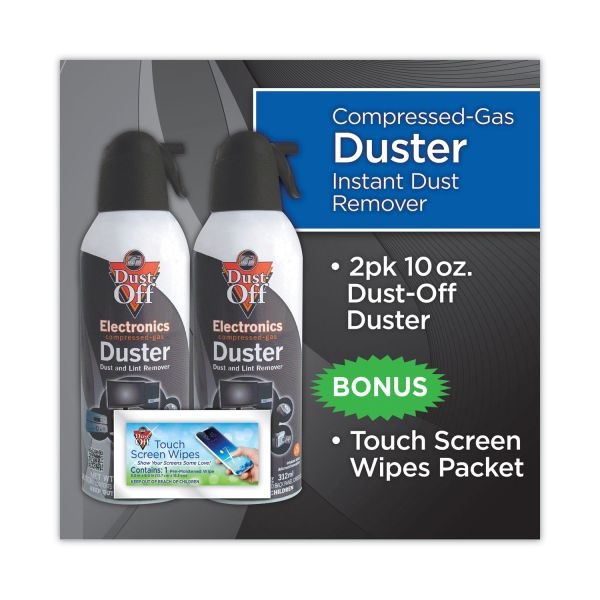 Dust-Off Disposable Compressed Air Duster, 10 Oz Can, 2/Pack