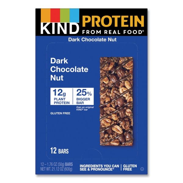 Kind Protein Bars, Double Dark Chocolate, 1.76 Oz, 12/Pack