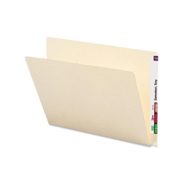 Smead Extended End Tab Folders, 8-1/2" X 11", Letter Size, Manila, Box Of 100 Folders