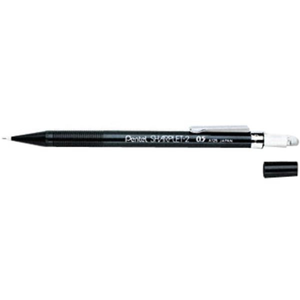 Pentel Sharplet-2 Mechanical Pencil, 0.5 Mm, Hb (#2), Black Lead, Black Barrel