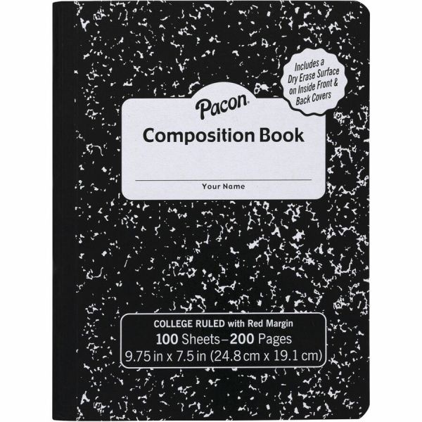 Pacon Marble Hard Cover College Rule Composition Book