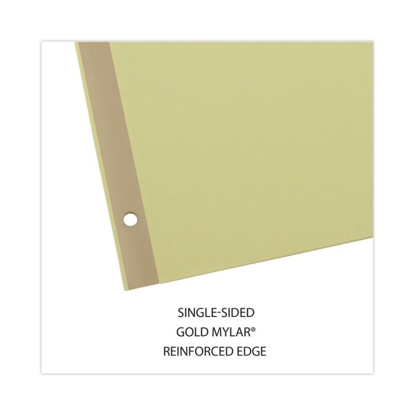 Universal Deluxe Preprinted Simulated Leather Tab Dividers With Gold Printing, 31-Tab, 1 To 31, 11 X 8.5, Buff, 1 Set