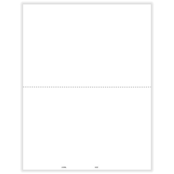 Complyright W-2 Tax Forms, Blank Face With Backer Instructions, 2-Up, Laser, 8-1/2" X 11", Pack Of 100 Forms