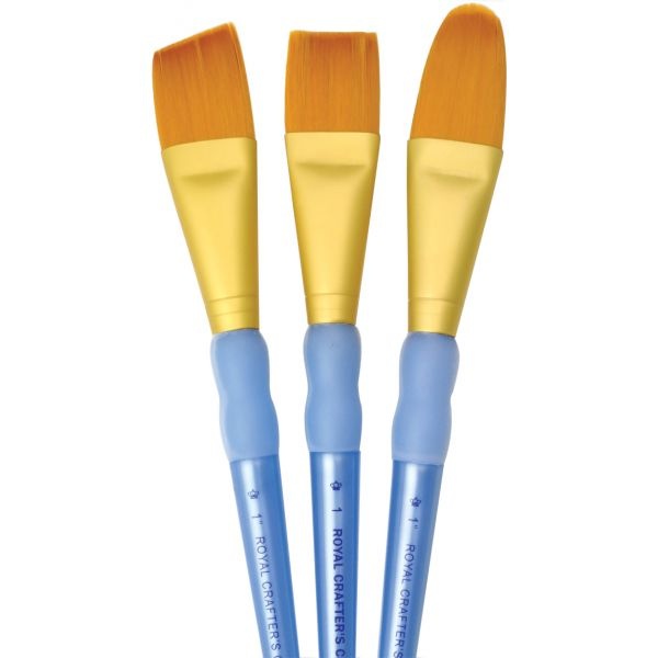 Crafter's Choice Golden Taklon Large Brush Set