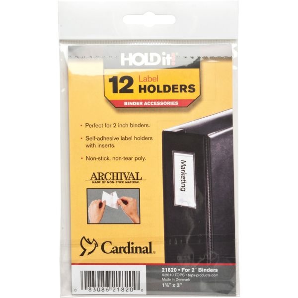 Cardinal Holdit! Self-Adhesive Label Holders