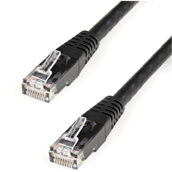 8Ft Cat6 Ethernet Cable - Black Molded Gigabit - 100W Poe Utp 650Mhz - Category 6 Patch Cord Ul Certified Wiring/Tia