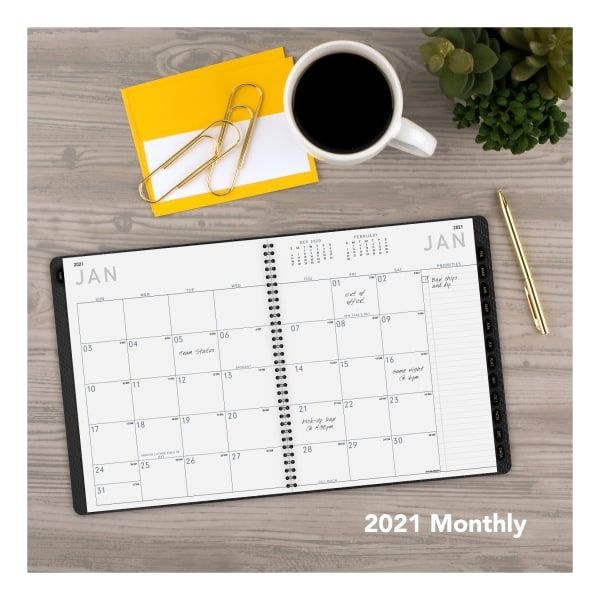 At-A-Glance Contemporary Monthly Planner, Premium Paper, 8 7/8 X 11, Graphite Cover, 2023 Calendar