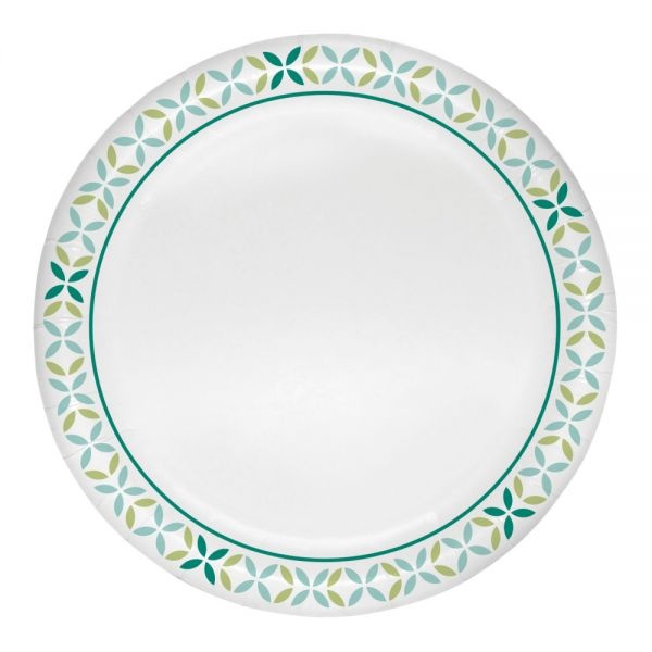 Highmark Paper Plates, 8-3/4", Printed White, Pack Of 125