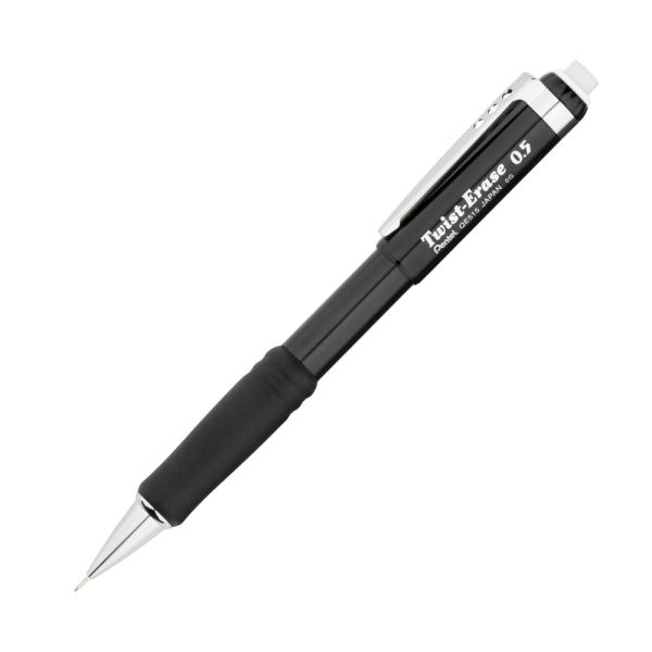 Pentel Twist-Erase Iii Mechanical Pencil, 0.5Mm, #2 Lead, Black Barrel