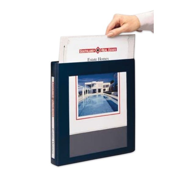 Avery Heavy-Duty 3-Ring Framed View Binder W/Locking 1-Touch Ezd Rings, 2" Capacity, Navy Blue