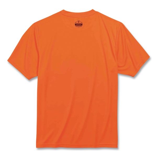 Ergodyne Glowear 8089 Non-Certified Hi-Vis T-Shirt, Polyester, X-Large, Orange