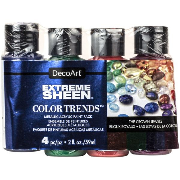 Decoart Extreme Sheen Color Trends Value Pack 4/Pkg