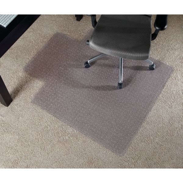 Realspace Wide-Lip Chair Mat For Thin Commercial-Grade Carpets, Economy, 46"W X 53"D, Clear