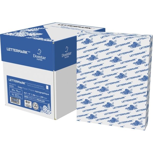 Lettermark Custom Cut-Sheet Copy Paper, 92 Bright, Micro-Perforated Every 3.66", 20Lb, 8.5 X 11, White, 500/Ream