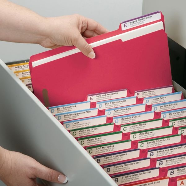 Smead 100% Recycled File Folders With Fasteners