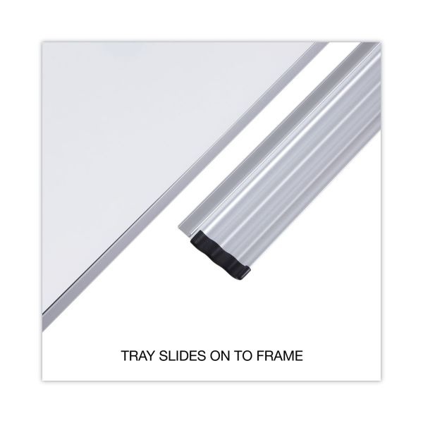 Universal Magnetic Steel Dry Erase Board, 36 X 24, White, Aluminum Frame