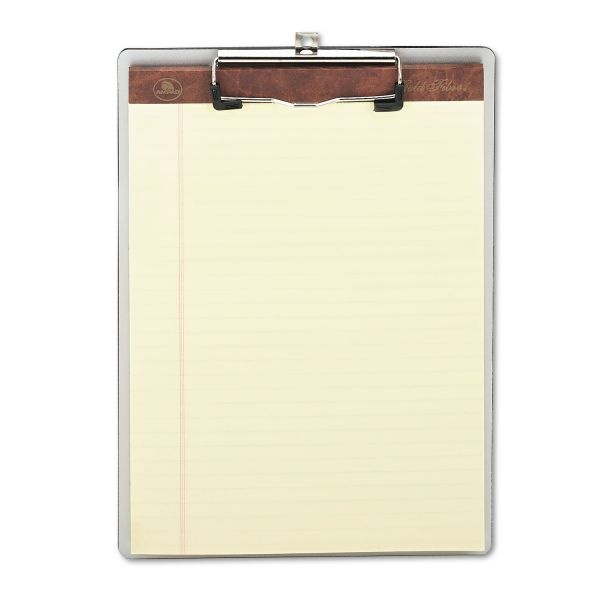 Universal Plastic Brushed Aluminum Clipboard, Portrait Orientation, 0.5" Clip Capacity, Holds 8.5 X 11 Sheets, Silver