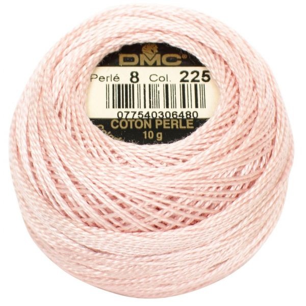 Dmc Pearl Cotton Crochet Thread Ball - Ultra Very Light Shell Pink (225)